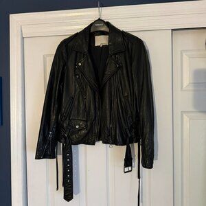3.1 Phillip Lim Womens Biker Motorcycle Leather Moto Jacket black Size 0 $1195
